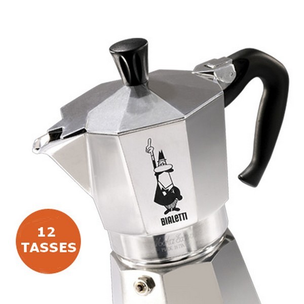 Cafetière Italienne Moka Express Bialetti 12 tasses MAPALGA CAFES