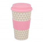 Mug bambou 400 ml Rose RELAXDAYS