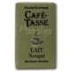 Tablette chocolat au lait Nougat 9g - CAFE TASSE