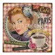 Plaque décorative Le café de Paris 19x19 cm