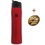 Mug isotherme rouge avec infuseur PRESMO A CUP OF + 250 g café BIO MAPALGA