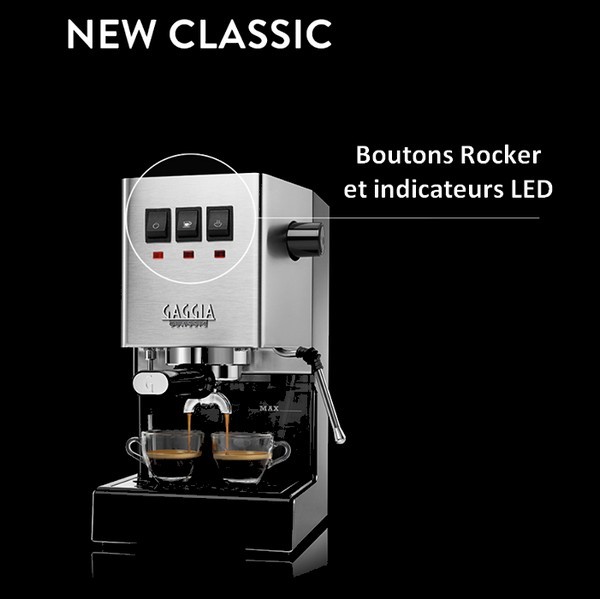 Machine à café espresso Gaggia New Classic RI9480/11 + 1 kg Café moulu