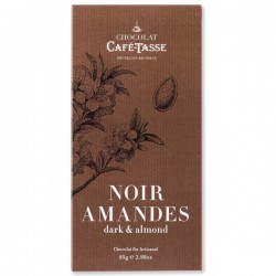 Tablette Chocolat noir et amandes CAFE-TASSE 85g