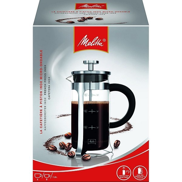 Cafetière à piston INOX 8 Tasses micro-ondable - MELITTA - MAPALGA