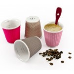 Coffret de 4 gobelets espresso 10 cl gris rose - LES ARTISTES PARIS