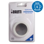 Set de 3 joints + 1 filtre cafetière INOX 6 Tasses - BIALETTI