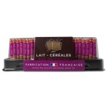 Réglette 24 carrés de chocolat LAIT-CÉRÉALES 95g MONBANA