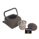 Théière Carrée Fonte avec Intérieur Emaillé Taupe 400ml THES ET COMPAGNIES