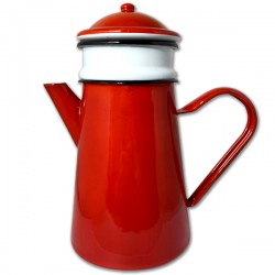 Cafetière du Nord rouge d'antan BEKA