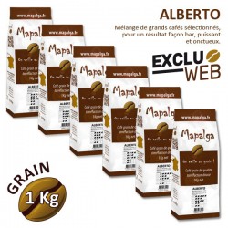 Pack x 6 Café grain ALBERTO - 1Kg - MAPALGA