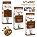 Pack x 3 Café grain DECAFEINE - 1 Kg - MAPALGA