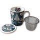 Tisanière porcelaine décor Noël 3 pièces 25cl - CHACULT