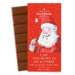 Tablette chocolat au lait noix de pécan sel & cookie Edition Noël CAFE-TASSE 85g