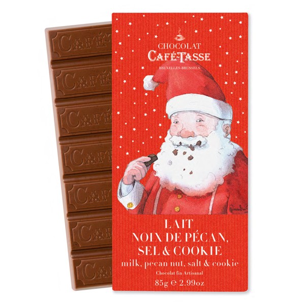 Tablette chocolat au lait noix de pécan sel & cookie Edition Noël