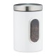 Bocal en métal avec fenêtre de contrôle 1,4L, pour café ou aliments secs ( rouge, noire, blanc, gris) 10027647