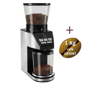 Moulin à café électrique avec balance intégrée CALIBRA - MELITTA + 1 Kg de café  grain OFFERT - MAPALGA CAFES