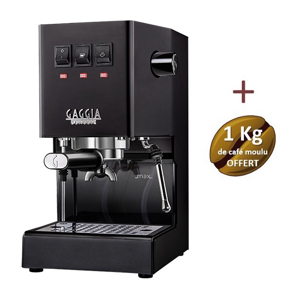 Machine à café espresso Gaggia New Classic Thunder black + 1 kg Café moulu  OFFERT - MAPALGA CAFES