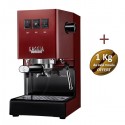 Machine à café espresso Gaggia New Classic Cherry red + 1 kg Café moulu OFFERT
