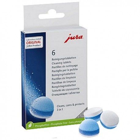 Pastilles de nettoyage 2 phases JURA (boîte de 6 pastilles)
