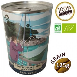 Boite café grain HONDURAS Premium Bio 125g CAFE DU VIEUX PECHEUR