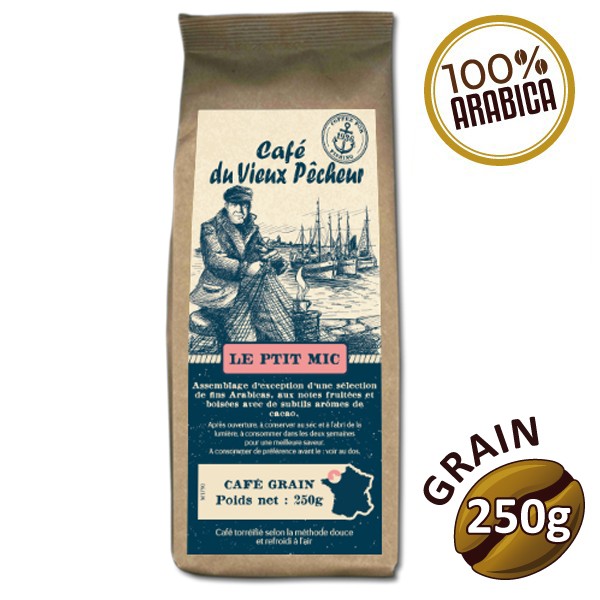 Boite café grain HONDURAS Premium Bio 125g CAFE DU VIEUX PECHEUR