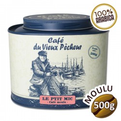 Boîte métal café moulu LE PTIT MIC 500g - CAFÉ DU VIEUX PÊCHEUR