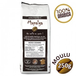 Café moulu pure origine  MOKA SIDAMO Ethiopie - 250g - MAPALGA