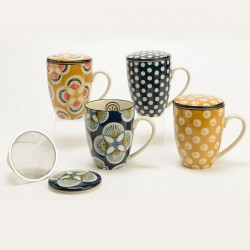 Mug filtre IMANY 4 designs assortis - 40 cl - AMADEUS