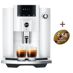 Machine à café E4 Piano White 15433 JURA + 3 Kg de café offerts