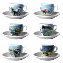 Lot de 6 tasses à café - 10 cl - CAFÉ DU VIEUX PÊCHEUR