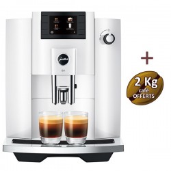 Machine à café E6 Piano White (EC) 15438 - JURA + 2 Kg de café OFFERTS