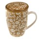 Mug filtre CAPUCINE 2 designs assortis - 40 cl - AMADEUS