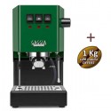 Machine à café espresso CLASSIC E24 JUNGLE GREEN GAGGIA RI9481/17 + 1 Kg de café moulu OFFERT
