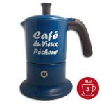 Cafetière italienne Moka Classique 3 Tasses CAFÉ DU VIEUX PÊCHEUR tous feux - ANGELINA