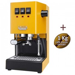 Machine à café espresso CLASSIC E24 JUNGLE GREEN GAGGIA RI9481/17 + 1 Kg de café moulu OFFERT