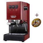 Machine à café espresso CLASSIC E24 JUNGLE GREEN GAGGIA RI9481/17 + 1 Kg de café moulu OFFERT