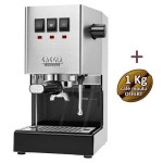 Machine à café espresso CLASSIC E24 JUNGLE GREEN GAGGIA RI9481/17 + 1 Kg de café moulu OFFERT