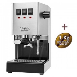 Machine à café espresso CLASSIC E24 JUNGLE GREEN GAGGIA RI9481/17 + 1 Kg de café moulu OFFERT