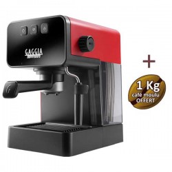 Machine à café ESPRESSO STYLE LAVA RED GAGGIA EG2111/03 + 1 Kg de café OFFERT
