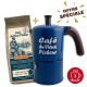 Lot cafetière italienne 3 Tasses CAFÉ DU VIEUX PÊCHEUR tous feux sauf induction - ANGELINA + café moulu 250g LOUP DE MER