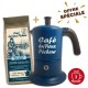 Lot cafetière Moka 3T CAFÉ DU VIEUX PÊCHEUR tous feux - ANGELINA MADE IN ITALY + 250g café moulu LE CAOUA DU SOIR