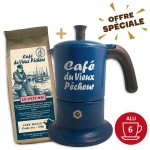 Cafetière italienne Moka Classique 6 Tasses CAFÉ DU VIEUX PÊCHEUR tous feux - ANGELINA