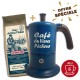 Lot cafetière italienne Moka 6 Tasses CAFÉ DU VIEUX PÊCHEUR tous feux - ANGELINA + 250g café moulu LE PTIT MIC