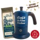 Lot de cafetière Moka 6 Tasses CAFÉ DU VIEUX PÊCHEUR tous feux - ANGELINA MADE IN ITALY+ 250g café moulu LA BISTOULE