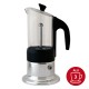 Cafetière italienne CORINNA argent 3 tasses TOUS FEUX COR30101 - ANGELINA MADE IN ITALY