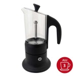Cafetière italienne CORINNA 3 tasses noire TOUS FEUX COR30303 - ANGELINA