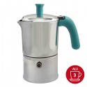 Cafetière italienne Moka classique Aluminium / Tiffany 3 tasses TOUS FEUX SAUF INDUCTION ANG30001 - ANGELINA MADE IN ITALY