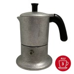 Cafetière italienne Vintage Alu / noir 3 tasses TOUS FEUX  ANG3INDVIN03 - ANGELINA