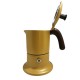 Cafetière italienne moutarde / marron 3 tasses TOUS FEUX ANG3IND1304 - ANGELINA