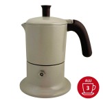 Cafetière italienne sable / marron 3 tasses TOUS FEUX ANG3IND1104 - ANGELINA